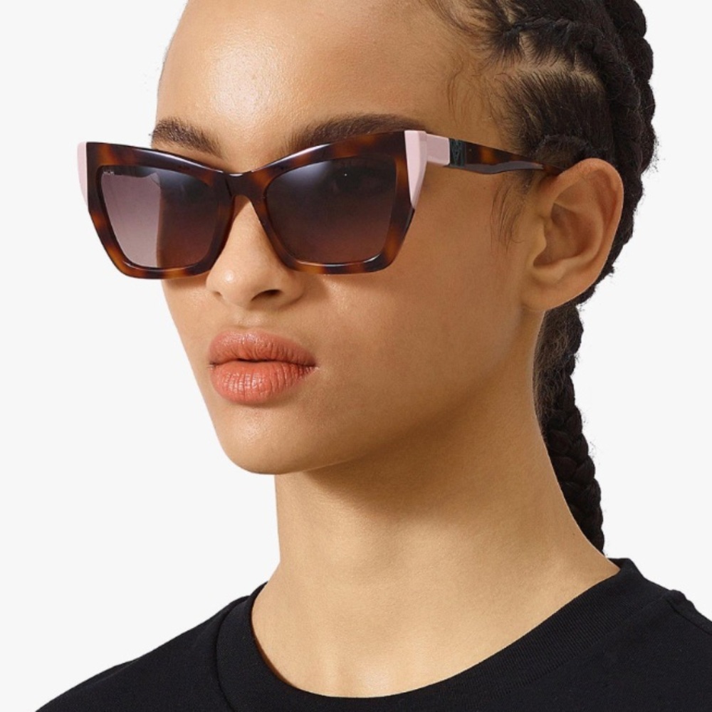 MCM Tortoiseshell & Pink Cat-Eye Sunglasses - Picture 3 of 9
